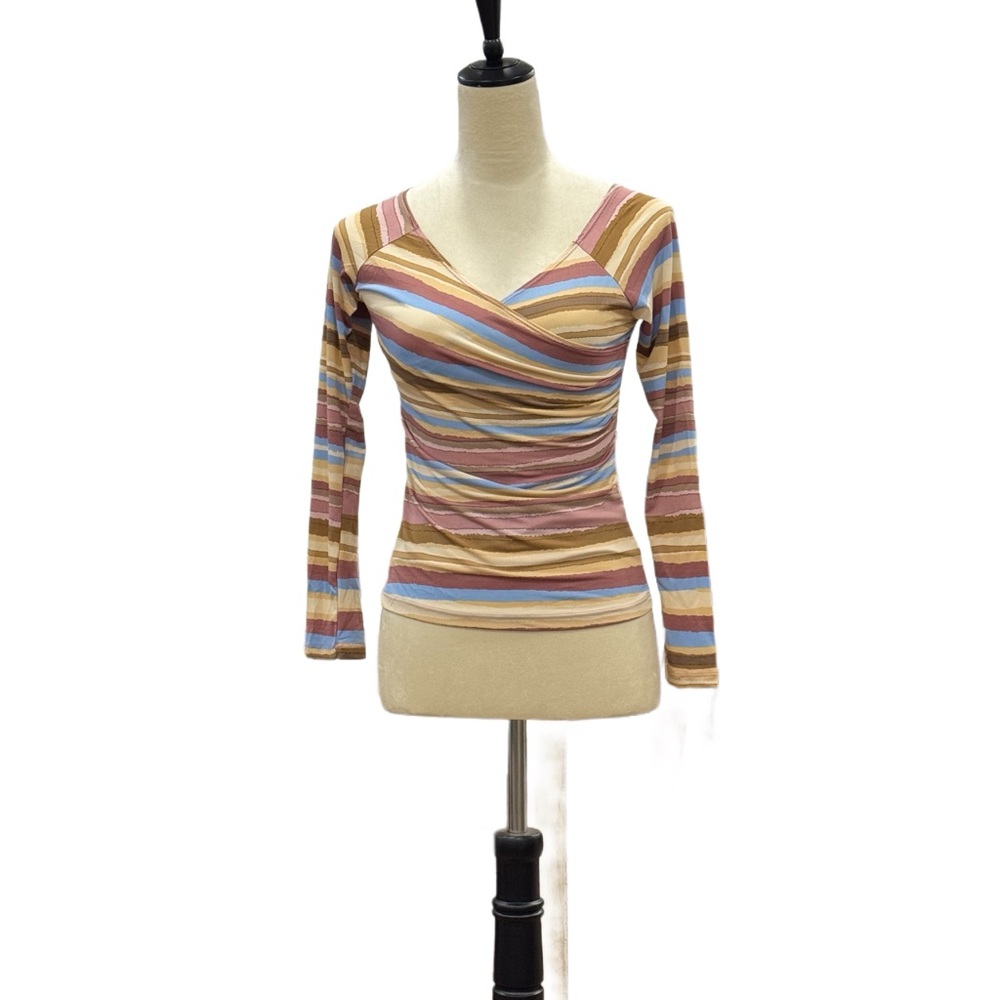 Vol.1 Multicolor Striped Top Size Small